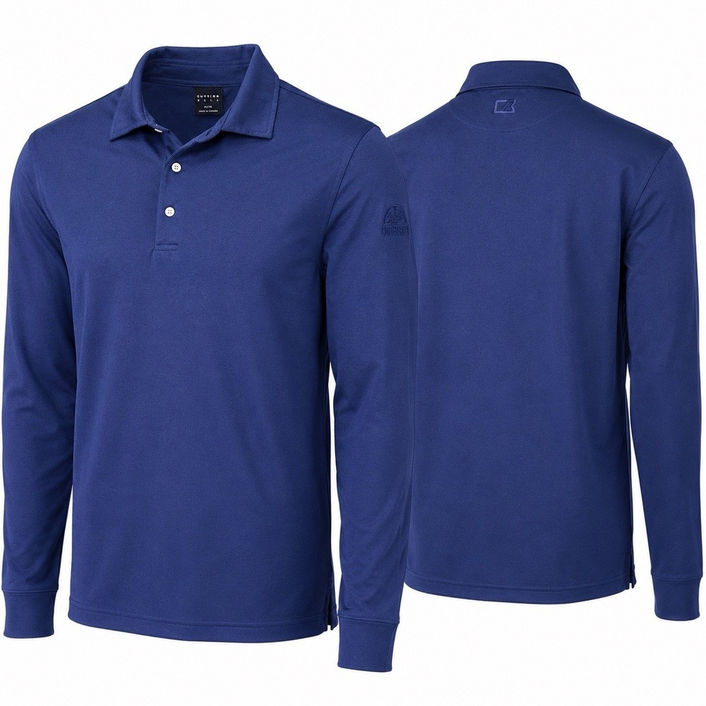 Dunning Golf SHIRT Men's XL Long Sleeve Light Weight Polo Navy Blue - Picture 1 of 8